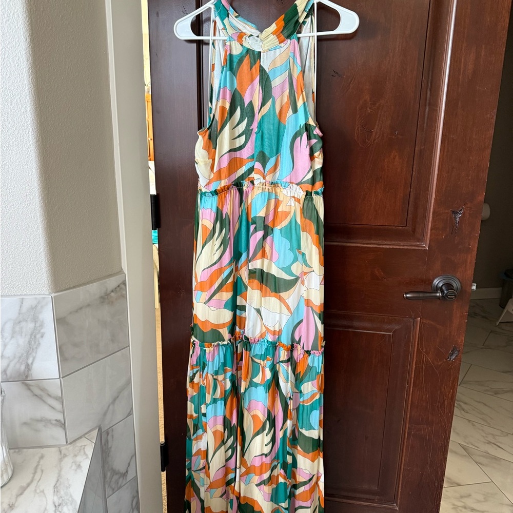Anthropologie Colorful Patterned Maxi Dress